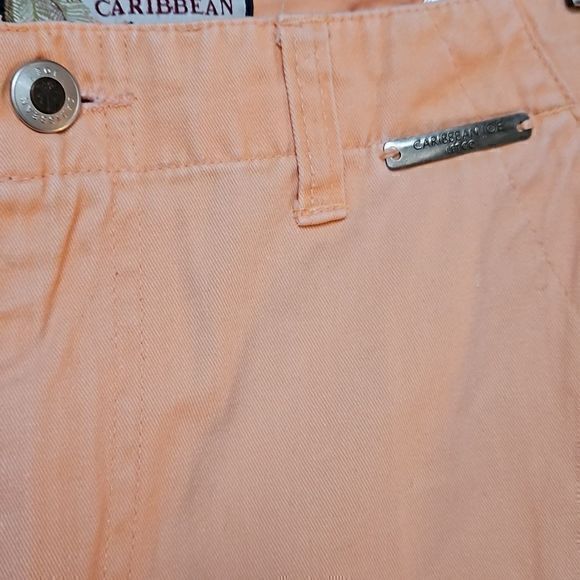 Caribbean Joe Orange‎ Sherbert Capri Pants Sz 10 - Picture 2 of 13